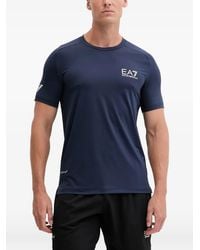 EA7 - Logo-Print Short-Sleeve T-Shirt - Lyst