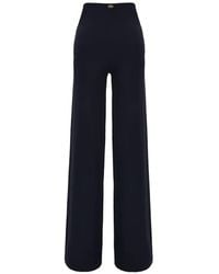 MAISON ANANA - Logo-Plaque Wide-Leg Trousers - Lyst