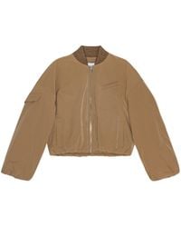 Ganni - Logo-Embroidered Bomber Jacket - Lyst