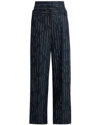 Erdem - Stripe-Pattern Wide-Leg Trousers - Lyst