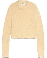 Ami Paris - Crew-Neck Brushed Jumper - Lyst