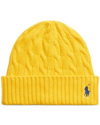 Polo Ralph Lauren - Cable-Knit Ribbed Beanie - Lyst