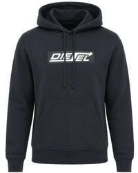 DIESEL - Hoodie À Logo Imprimé Brossé - Lyst