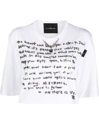 John Richmond - Embellished Cotton T-Shirt - Lyst