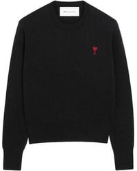 Ami Paris - De Coeur Wool Sweater - Lyst