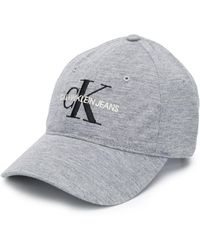 Calvin Klein Cappello da baseball con ricamo - Grigio