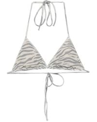 MC2 Saint Barth - Leah Zebra-Print Bikini Top - Lyst