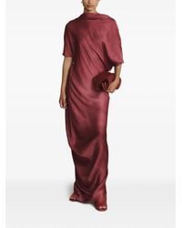 Cortana - Gedraaide Jurk Met Open Rug - Lyst