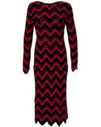 Escvdo - Ursula Wave-Pattern Crochet Maxi Dress - Lyst