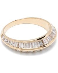 Lizzie Mandler - 18Kt Diamond Crescent Ring - Lyst