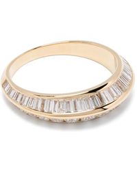 Lizzie Mandler - 18Kt Diamond Crescent Ring - Lyst