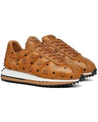 MCM - Diamante Monogram Quilted Sneakers - Lyst