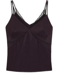BOSS - Lace-Trimmed Tank Top - Lyst