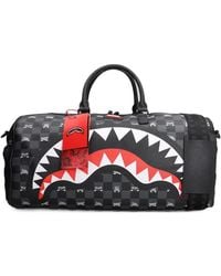 Sprayground - Check-Pattern Shark-Print Duffle Bag - Lyst