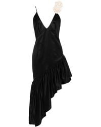 Sandro - Ruffled V-Neck Midi Dress - Lyst