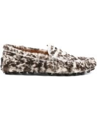 Tod's - Gommino Loafer mit Leoparden-Print - Lyst