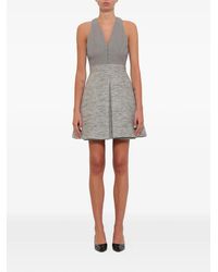 McQueen - Cotton and Wool-Blend V-neck Dress - Lyst