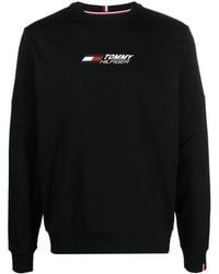 Tommy Hilfiger - Logo-print Cotton Sweatshirt - Lyst