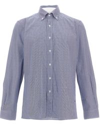 Fay - Camisa de algodón a rayas diplomáticas - Lyst