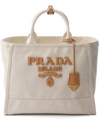 Prada - Shopper Mit Logo-Applikation - Lyst
