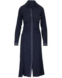 Veronica Beard - Lex Polka-Dot Midi Shirt Dress - Lyst