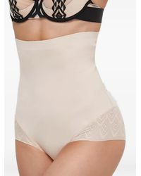 Chantelle - High-Waisted Lace-Trim Briefs - Lyst