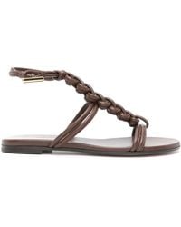 Gianvito Rossi - Capua Leather Sandals - Lyst