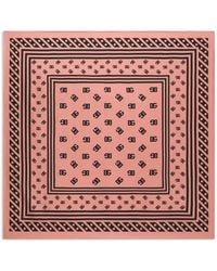 Dolce & Gabbana - Foulard Con Stampa Dg - Lyst