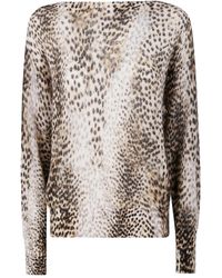 Twinset - Pullover mit Leoparden-Print - Lyst