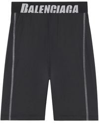 Balenciaga - Logo-waistband Cycling Shorts - Lyst