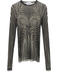 Jean Paul Gaultier - Top de malla con estampado en espiral - Lyst