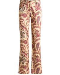 Etro - Paisley-Print Straight-Leg Jeans - Lyst