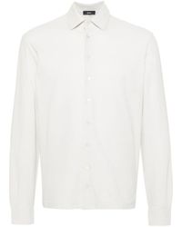 Herno - Spread-collar Cotton Shirt - Lyst