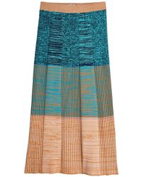 Scotch & Soda - Ribbed-Knit Colour-Block Maxi Skirt - Lyst