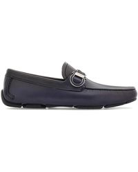 Ferragamo - Gancini-Plaque Leather Driver Shoes - Lyst