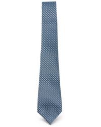 ZEGNA - Geometric-Pattern Silk Tie - Lyst