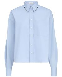Brunello Cucinelli - Cotton-Poplin Shirt With Shiny Details - Lyst