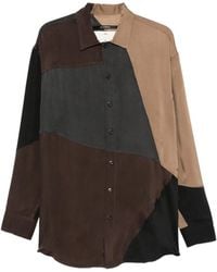 Song For The Mute - Patchwork Button-Fastening Shirt - Lyst