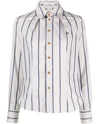 Vivienne Westwood - Logo-embroidered Striped Shirt - Lyst