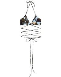PUCCI - Occhi Print Triangle Bikini Top - Lyst