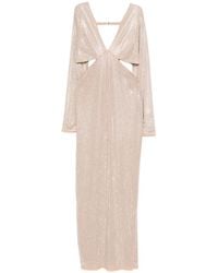 Blugirl Blumarine - Cut-Out V-Neck Maxi Dress - Lyst