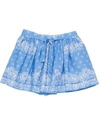 Maje - Printed Ruffled Skirt - Lyst