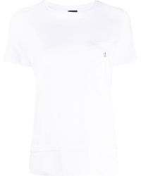 Lorena Antoniazzi - Logo-embroidery Cotton T-shirt - Lyst