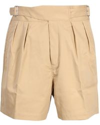 KENZO - Bundfaltenshorts mit Gürtel - Lyst