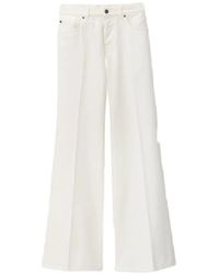 Ba&sh - Jeans Badou A Gamba Ampia Con Pieghe - Lyst