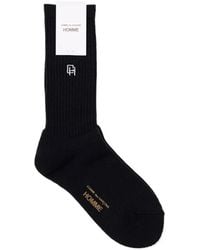 Comme des Garçons - Logo-Embroidered Ribbed Socks - Lyst