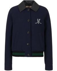 Marni - Embroidered-Detail Bomber Jacket - Lyst