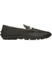 Bally - Karlos Pebbled Leather Loafers - Lyst