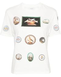 Giambattista Valli - T-shirt en coton à imprimé graphique - Lyst