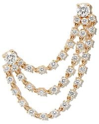 Anita Ko - 18kt Yellow Gold Chain-detail Diamond Earring - Lyst
